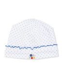 Strawberry Delight Baby Hat, Blue/White