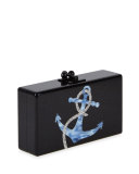 Jean Anchor Clutch Bag, Obsidian/Sand