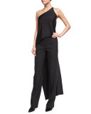 Mid-Rise Slim-Leg Pants, Black