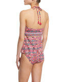 Sunset Shibori Honey Printed Tankini Swim Top