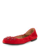 Delphine Crystal Logo Flat, Maple Flower