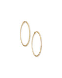 18K Gold Diamond Hoop Earrings