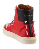 Urban Whipstitch High-Top Sneaker, Red/White/Black