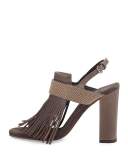Kilted Open-Toe Sandal