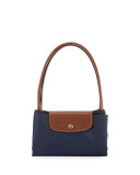 Le Pliage Large Monogram Shoulder Tote Bag, New Navy
