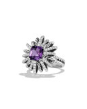 23mm Diamond & Amethyst Starburst Ring