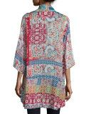 Brock Printed Tie-Front Kimono, Multi, Plus Size