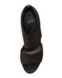 Clip Leather d'Orsay 100mm Sandal, Black