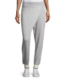 Draped Jersey Lounge Pants, Heather Gray