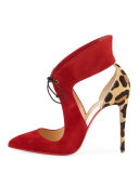 Ferme Rouge Self-Tie Red Sole Pump, Rougissime 