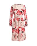 rosa long-sleeve floral lace-trim dress, multicolor