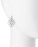 White Gold Michelle Flower Earring Charm Frames