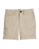 Tristen Cotton Chino Shorts, Taupe, Size 4-14