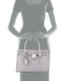 Hamilton Saffiano Satchel Bag, Pearl Gray