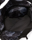 Crystal Skull Gym Duffle Bag, Black/Silver