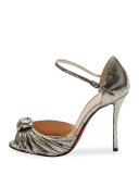 Marchavekel Knotted d'Orsay Red Sole Pump, Gold