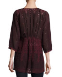 Falling Star Embroidered Georgette Blouse