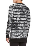 Logo Graphic Oversized Sweater, Black Multi