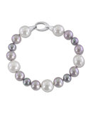 Gray, White & Nuage Pearl Bracelet