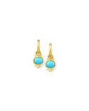 Turquoise & Diamond Earring Pendants