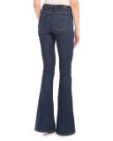 Five-Pocket Flare-Leg Jeans, Blue