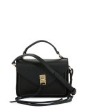 Darren Mini Leather Messenger Bag, Black