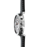 41mm Runwell Chrono Watch, Black/White
