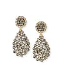 Classic Crystal Teardrop Clip Earrings