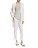 Pleated Silk-Blend Trousers