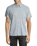 Floral Short-Sleeve Oxford Shirt