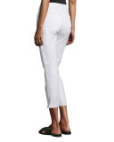 Josefina Destroyed Cropped Jeans, Clean White 3