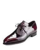 Arca Patent Leather Derby Shoe, Raspberry