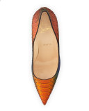 So Kate Python 120mm Red Sole Pump, Cappucine