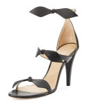 Naka Bow 100mm Sandal, Black