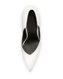 Abi Pointed-Toe Leather Pump, White