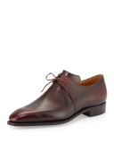 Arca Calf Leather Derby Shoe, Dark Burgundy