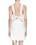 Sleeveless Tie-Back Mini Dress, White