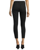 The Stiletto High-Waist Ankle Jeans, Jet Black