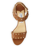 Veto Studded Leather 65mm Sandal, Canyon/Gold