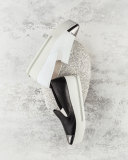 Metallic Cap-Toe Skate Sneaker, White (Bianco)