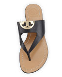 Sydney Leather Logo Thong Sandal