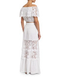 Dakota Off-The-Shoulder Lace Crop Top