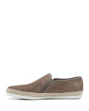 Chalmers Suede Espadrille Slip-On Sneakers, Gray