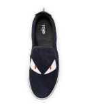 Monster Slip-On Skate Sneaker, Blue