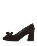 Bonified Suede Bow Pump, Black