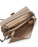 Faye Medium Flap Shoulder Bag, Motty Gray