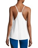 Dancer Drapey Performance Tank Top, White