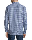 Matlock Gingham Long-Sleeve Sport Shirt, Bright Navy