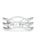 18k White Gold and Diamond Wave Cuff