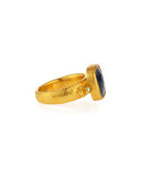 Elements 24k Gold Constantine Sapphire & Diamond Ring, Size 6.5